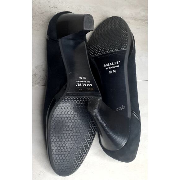 Ladies Amalfi Black Suede Pumps Size 10 Made in Italy - Picture 7 of 8